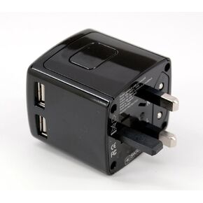 Skross World Travel Dual USB Charger - Black 1.302301 in Saudi Arabia