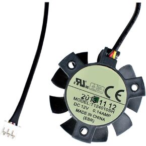 T124010SH قطر 37 مللي متر فتحة الملعب 26 مللي متر 3Pin 12 فولت 0.14A مروحة تبريد مناسبة لـ Z490 اللوحة الأم راوتر الكمبيوتر الصناعي in Kuwait