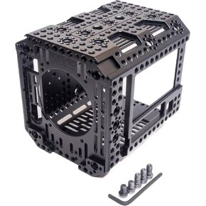 قفص XLCS لبلاك ماجيك Pyxis 6K 12K | L Mount Cinema Rig | تصميم وحدات مع نقاط تركيب متعددة | ثبات محسّن لتصوير الفيديو، وتوافق مع محدد المناظر الإلكتروني (EVF). in Kuwait