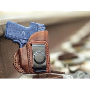 OUTBAGS USA LS4 Full Grain Leather IWB Holster for Kahr P380 Without Laser - Concealed Carry Gun Holster Handcrafted in USA - Right Hand, Brown in Kuwait