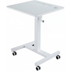 Adjustable Height Desk Compact Laptop Table Rolling Standing Desk Mobile Workstation Metal Frame Stain Resistant Finish Suitable for Home Office Bedside Browsing, Color to 4, Style to 4 in Kuwait