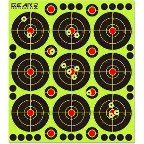 GearOZ 3" Bullseye Splatter Target Stickers, 90-225 PCS Reactive Shooting Paper Targets, 10/25 Sheets/Pack Adhesive Shooting Targets for BB Pellet Gun Airsoft Rifle Shooting Practice, Yellow Impact in Saudi Arabia