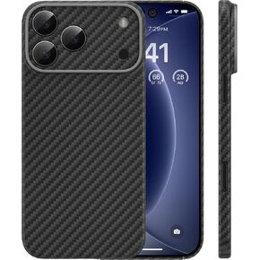 memumi Real Aramid Fiber Case for iPhone 18 Pro Max, Ultra-Thin, Black in Saudi Arabia