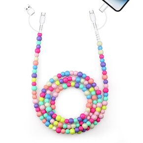 Aolcev 4 in 1 USB C Cable Multi Beaded for iPhone 17 Charger Cord 4.9FT in Saudi Arabia