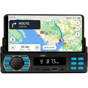 7 Inch Single Din Car Stereo - Wireless CarPlay & Android Auto, Mirror Link, Steering Wheel Control, Bluetooth, FM Radio, 7 Color Lights, EQ Adjustment, Online Video Support for Most Vehicles in Kuwait
