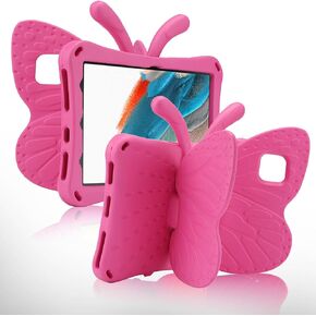 T-Mobile REVVL Tab 2 5G 10.1 بوصة 2025 حافظة كمبيوتر لوحي على شكل فراشة للأطفال مع مسند خفيف EVA كامل بوبي قطرة واقية متينة مقاومة للصدمات للأطفال غطاء لوحي للأطفال هدية فتاة (وردي) in Kuwait
