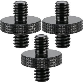 3 Pack 1/4"-20 Male to M6 Male Thread Adapter Screw, Aluminum Alloy Dual Different Specification Conversion Screw for Tripod, Monopod, Camera Quick Release Plate, Light Stand in Saudi Arabia