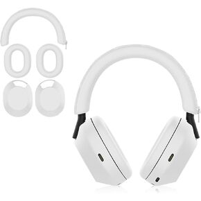 Aiivioll 3 Set Cover for Sony WH-1000XM5 Headphones, Embody EarPad Covers/Ear Cup Covers/Headband Cover, Sweat-Proof Soft Silicone Headphones Accessories (Smoky Pink) in Saudi Arabia