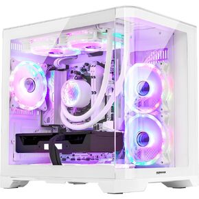 Gleaming Prebuilt Gaming PC Desktop - AMD Ryzen 7 9700X - GeForce RTX 5070 (12GB) - 32GB DDR5-1TB PCIe NVMe SSD - Software Controlled ARGB Fans, Win 11 Tower Computer in Saudi Arabia