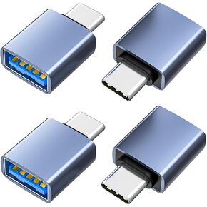 USB C to USB Adapter 4-Pack, Type C to USB 3.0 Converter, High Speed, Gray in Saudi Arabia