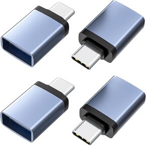 USB C to USB 3.0 Adapter 4-Pack, USB C Adapter, Type C Converter, Gray in Saudi Arabia