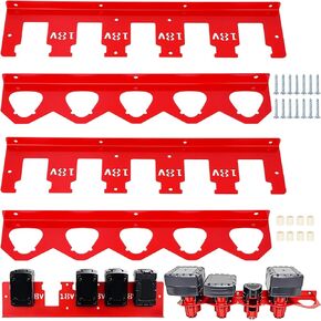 4 Pcs Battery Holder Compatible with Milwaukee Battery,Red in Saudi Arabia