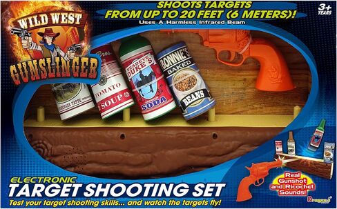 Dragon-i: Wild West Gunslinger - Log Target Toy Shooting Game Set, Infra-Red Beam, 20' Range, Shot-Ricochet Sounds, Food & Drink Can Targets, Kids 3+ in Saudi Arabia