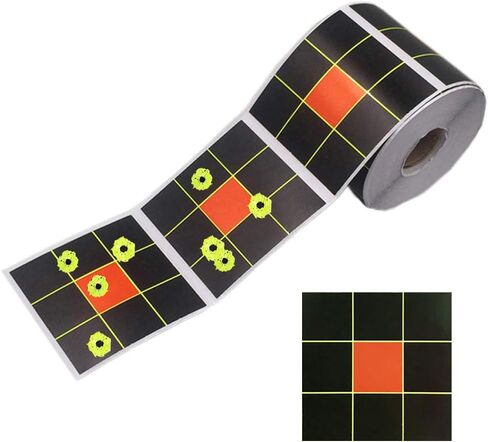 Splatter Shooting Targets 3 Inch Reactive Paper Target Stickers 250pcs Self Adhesive Target Roll for Indoor and Outdoor Range - BB Gun, Pellet Gun, Airsoft, Rifle in Saudi Arabia