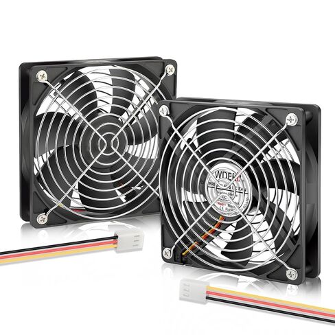 DC 120mm x 25mm Slim Wing 12V 3PIN-Silent Brushless PC Case Cooling Fan for Computer/Heatsink/Radiator Replacement-(SW120 X 2-1500RPM) in Saudi Arabia