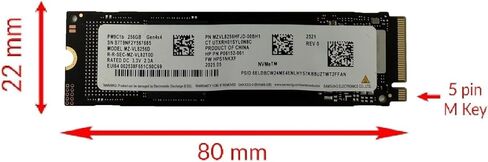 Oemgenuine OEM Samsun 256GB M.2 PCI-e NVME SSD GEN 4X4 Internal Solid State Drive 2280 Form Factor M Key in Kuwait