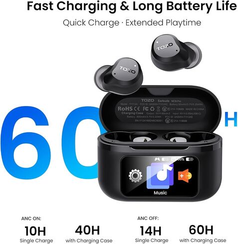 TOZO NC9 Pro Active Noise Cancelling Wireless Earbuds, LDAC Hi-Res Audio in Saudi Arabia