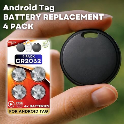 بطارية علامة Android الذكية - 4 عبوات CR2032 ليثيوم 3 فولت - خلية بديلة لأجهزة تعقب البلوتوث - ملحق طاقة عالمي لجهاز Galaxy SmartTag2، وعلامة Moto وGoogle Find My Device in Kuwait