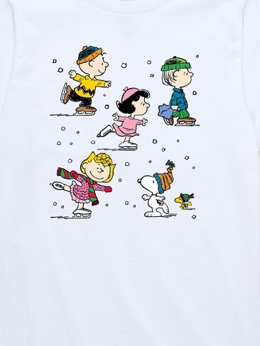 Old Navy Peanuts Snow Winter Short Sleeve T-Shirt For Girls - White in Kuwait