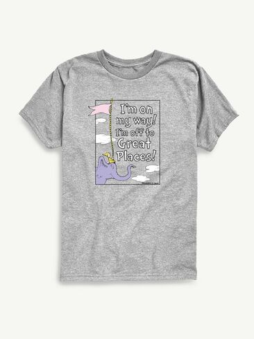 Old Navy Dr Seuss On My Way To Great Places Short Sleeve T-Shirt For Toddler - Athletic Heather in Kuwait