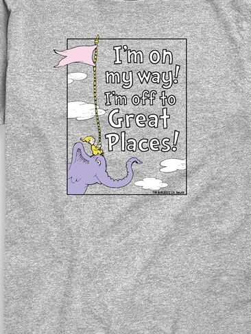 Old Navy Dr Seuss On My Way To Great Places Short Sleeve T-Shirt For Toddler - Athletic Heather in Kuwait