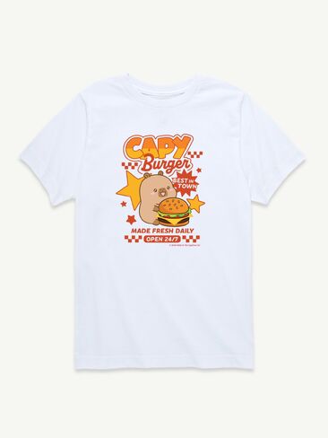 Old Navy CapyFun Capyburger Restaurant Short Sleeve T-Shirt For Toddler - White in Kuwait