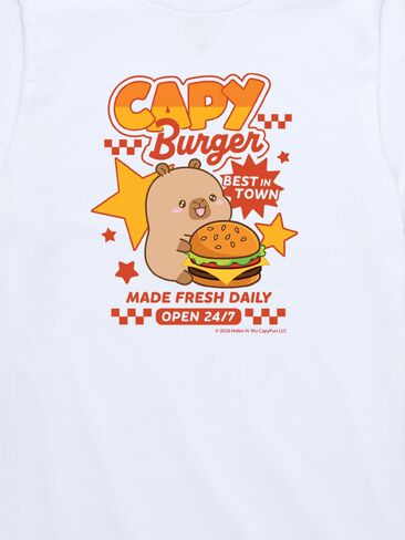 Old Navy CapyFun Capyburger Restaurant Short Sleeve T-Shirt For Toddler - White in Kuwait