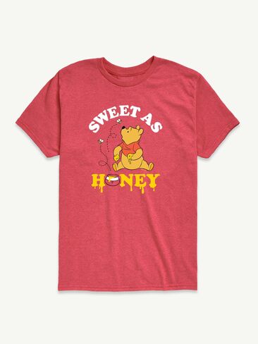 Old Navy Winnie The Pooh Sweet As Honey- Short Sleeve T-Shirt For Toddler - Heather Red in Kuwait