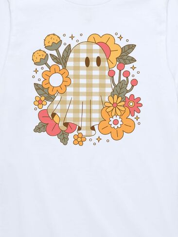 Old Navy Ghost Pattern Florals Short Sleeve T-Shirt For Toddler - White in Kuwait