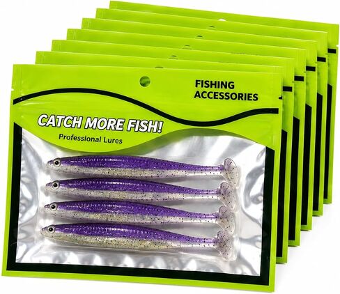 50Pack Soft Plastic Bait Bags, 6.3" x 4.7" Heavy-Duty Fishing Lure Storage Bags with Clear Window, Waterproof Zipper Packaging Bags for Soft Plastic Lures, Thick PE Material with Reinforced Seams in Kuwait
