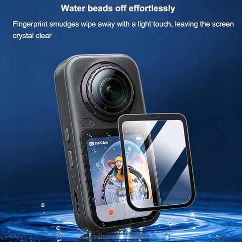 Screen Protective Film For Insta360 X6, Tempered Glass HD Anti Scratch Anti Glare Full Coverage Screen Protector for 360 X6 in Kuwait