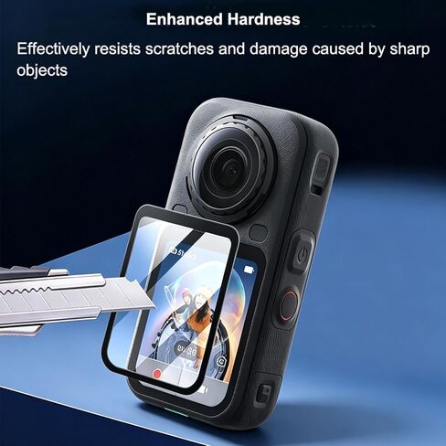 Screen Protective Film For Insta360 X6, Tempered Glass HD Anti Scratch Anti Glare Full Coverage Screen Protector for 360 X6 in Kuwait