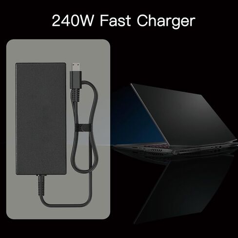 240W USB Tip Charger Compatible with MSI Raider GE76 GE66, Vector GP76 GP66, Stealth GS77, Katana 15 17, Creator Pro Z16P Z17, A20-240P2A A240A007P S93-0409410-C54 Laptop Power Adapter Cord in Saudi Arabia