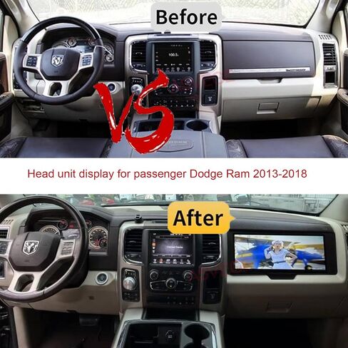 ASVEGE 17inch Passenger Screen for Dodge Ram 1500 2500 3500 2013-2018 in Saudi Arabia