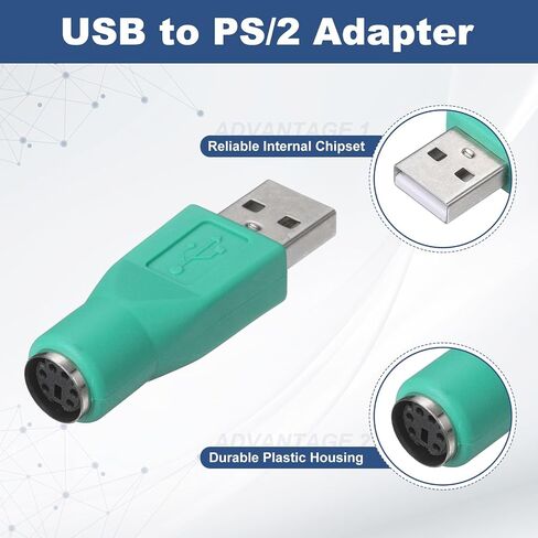 PS/2 to USB Adapter PS/2 Female to USB A Male Green in Saudi Arabia