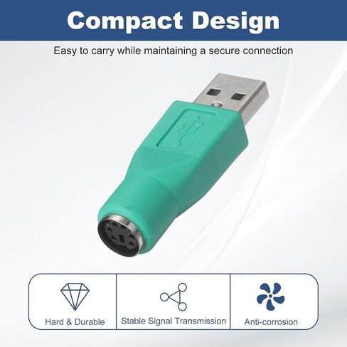 PS/2 to USB Adapter PS/2 Female to USB A Male Green in Saudi Arabia