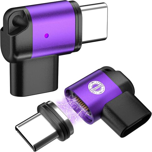 USB C to C Magnetic Adapter 16Pin PD 240W Anti-Arc Fast Quick Charging 480Mbps Data Sync Type-C USB Type-C Connectors Straight (Black) in Saudi Arabia