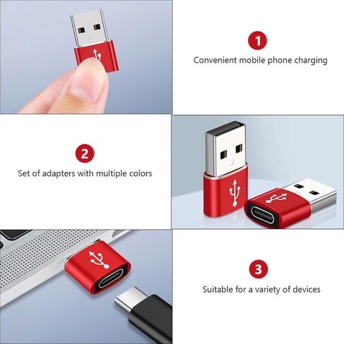 5pcs USB C to 3.0 Converter Aluminum Alloy Adapter for Phone Laptop in Saudi Arabia