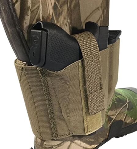 حافظة مسدس للكاحل من Safestcarry مع حافظة ماج - حافظة مسدس حمل مخفية CCW فوق الحذاء، لون زيتوني عسكري in Kuwait