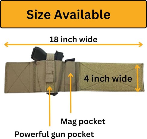حافظة مسدس للكاحل من Safestcarry مع حافظة ماج - حافظة مسدس حمل مخفية CCW فوق الحذاء، لون زيتوني عسكري in Kuwait