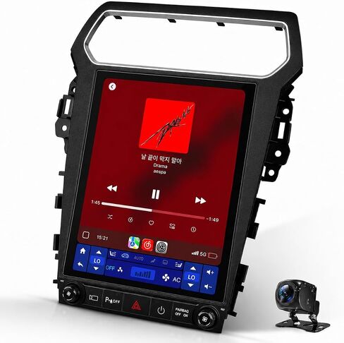 12.1 Inch Car Radio for Ford Explorer 2011-2019, 8 Core Head Unit, 4+64GB Touch Screen Stereo Upgrade with CarPlay/Android Auto,Fm/Am, GPS,Backup Camera (12.1''QLED) in Saudi Arabia