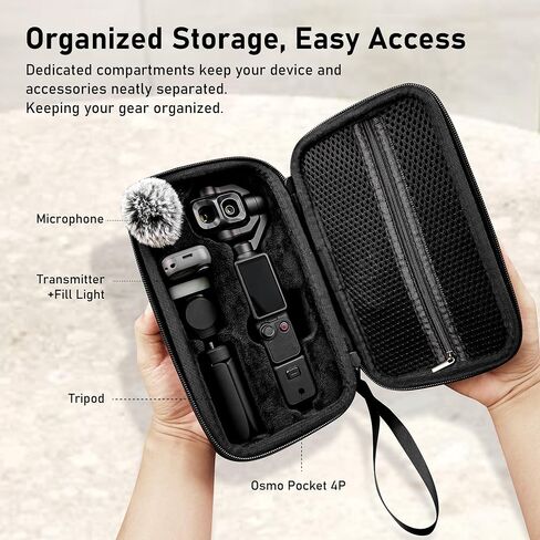 CYNOVA Carrying Case for Osmo Pocket 4P Accessories, Portable Storage Bag in Saudi Arabia