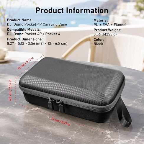 CYNOVA Carrying Case for Osmo Pocket 4P Accessories, Portable Storage Bag in Saudi Arabia