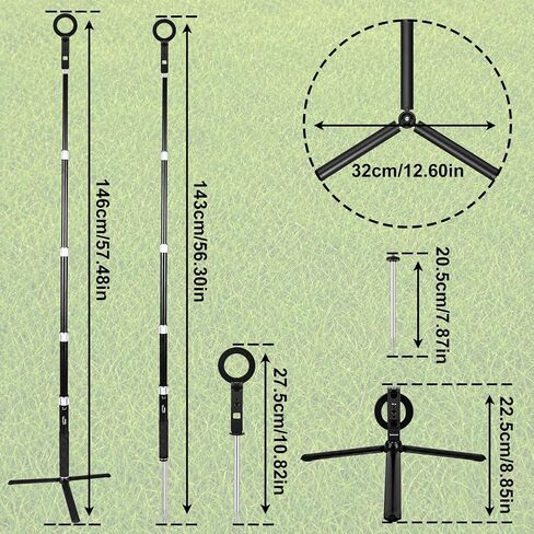 Golf Tripod & Monopod Golf Swing Phone Holder 47" Aluminum Alloy Selfie Stick for Golf Training Aid 7.8" Stainless Steel Ground Spike 12" Detachable Tripod, Indoor Outdoor, Fits Phone Camera GoPro in Saudi Arabia