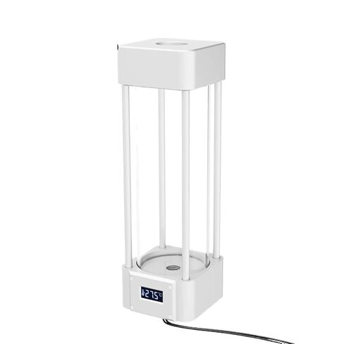 Square Computer Water Cooler Glass Water Tank Metal 2020 Temperature(265mm(Acrylic Tube),Black) in Kuwait