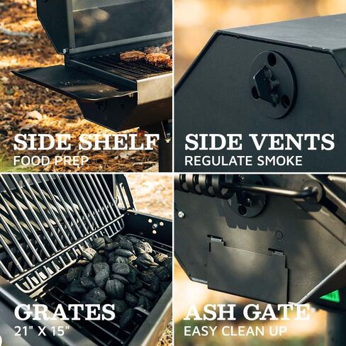 Titan Great Outdoors Ash & Ember Park-Style Charcoal Grill & Smoker in Saudi Arabia