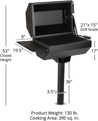 Titan Great Outdoors Ash & Ember Park-Style Charcoal Grill & Smoker in Saudi Arabia