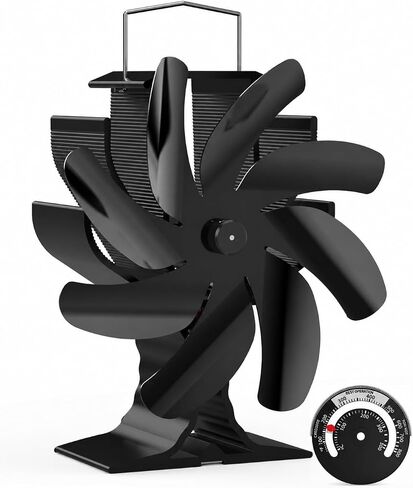 HIDALIFE Wood Stove Fan Heat Powered - Dual Motor, Thermal for Gas Wood Burner Stove Accessories in Kuwait