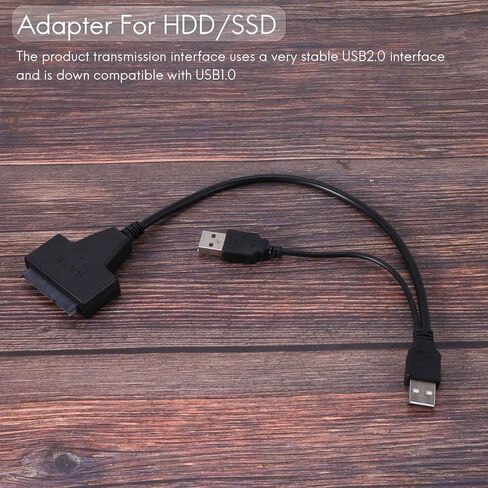 USB 2.0 to SATA Adapter for 2.5/3.5 Inch HDD SSD Desktop Laptop in Saudi Arabia