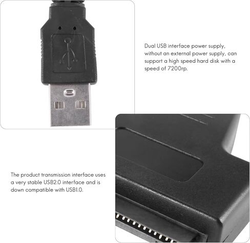 USB 2.0 to SATA Adapter for 2.5/3.5 Inch HDD SSD Desktop Laptop in Saudi Arabia